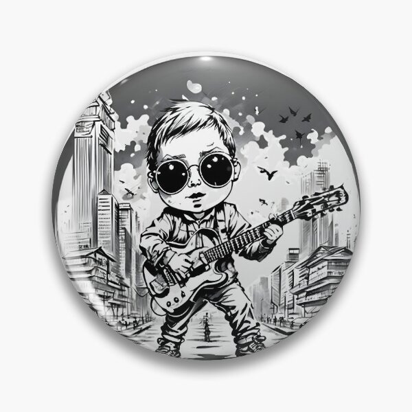 Item preview, Kid guitar baby playing in city designed and sold by uil-dom-back.