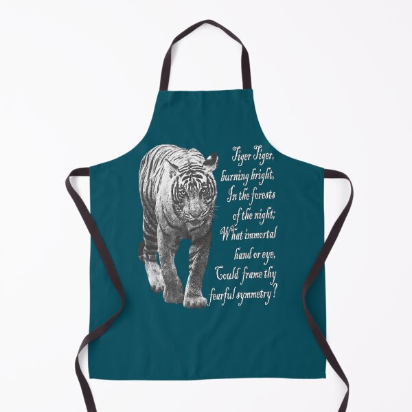 Item preview, Tiger in Black & White- with William Blake verse - Light font designed and sold by tinytiger77.