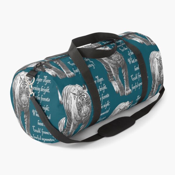 Item preview, Tiger in Black & White- with William Blake verse - Light font designed and sold by tinytiger77.
