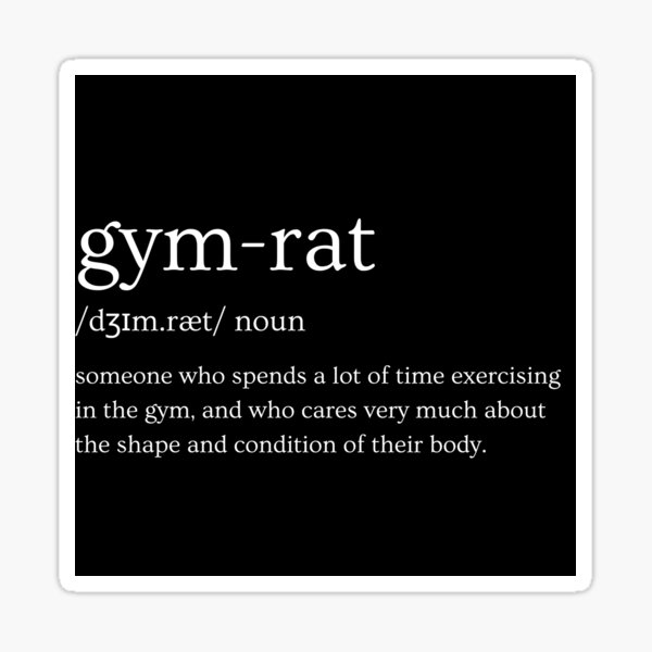 Gymrat definition Sticker by Renzko