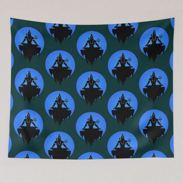 Item preview, Lord Shiva Meditaing Vector art Trishul designed and sold by maiamiJonhson.