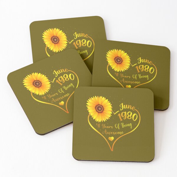 Item preview, June 41th Birthday Tee 	 	 1980, Sunflower 	 	 	 designed and sold by svbrmuxcb23.