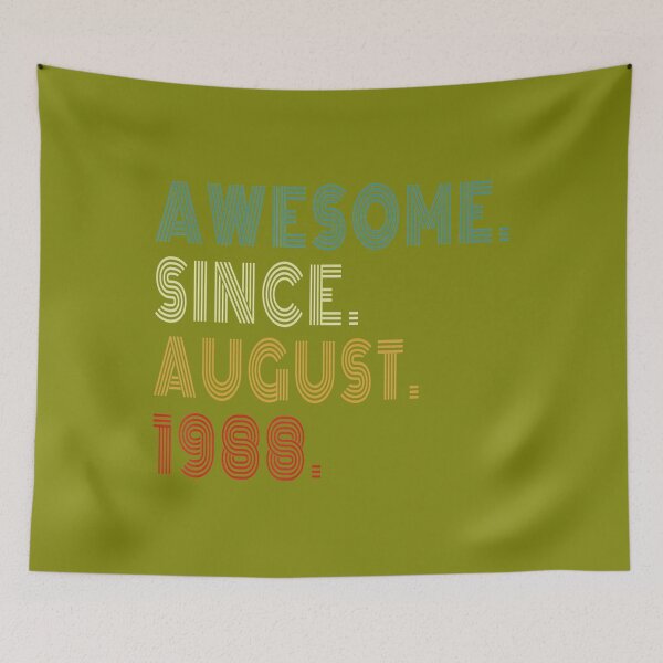 Item preview, 33rd Birthday 	 33 Years Old Awesome Since August 1988 	 DM40205	 designed and sold by xtbfgzaihj9.