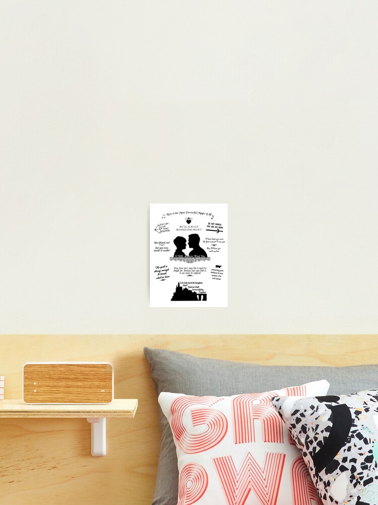 Impression Photo Blanche Neige Et Prince Charmant Citations Iconiques Silhouette Design Par Mpalusodesigns Redbubble