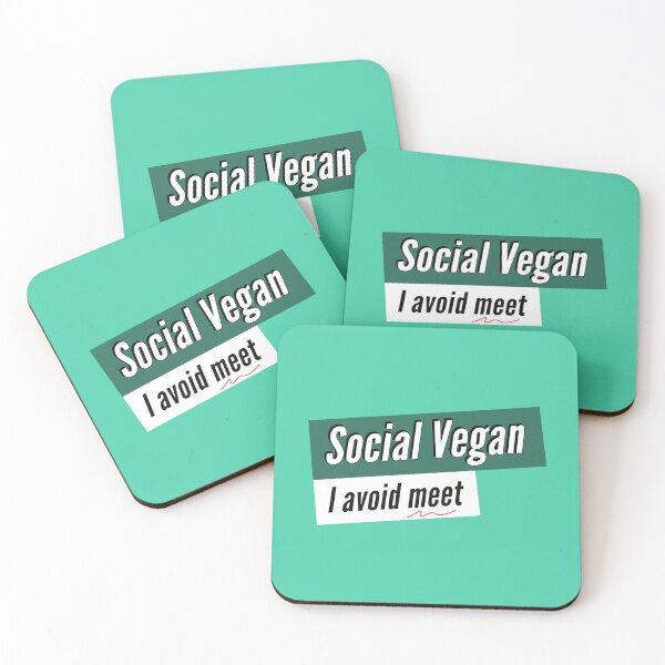 Item preview, Social Vegan I avoid meet -  Funny Introvert sayings designed and sold by Quotes Gallery.