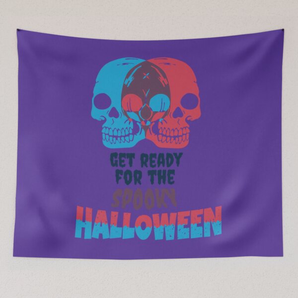Item preview, Get Ready For The SPOOKY Halloween - Skull Duotone	 designed and sold by hiixnbqhlzh46.
