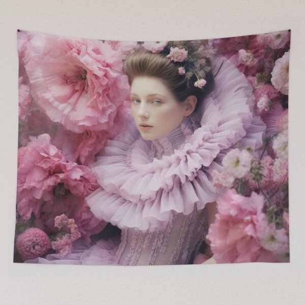 Item preview, Lady Hollyhock - June 23 Birthday Bloom designed and sold by ZenEverAI.