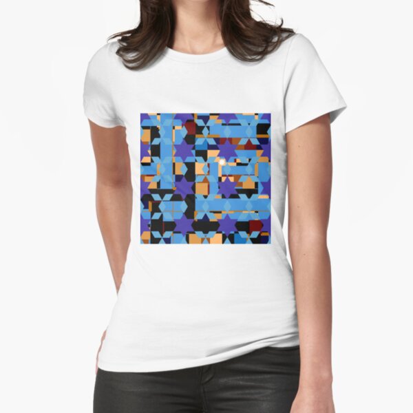 pattern, design, tracery, weave Fitted T-Shirt