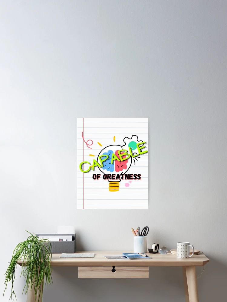 Aperçu 2 sur 3. Poster avec l'œuvre Capable créée et vendue par ReeReeDesigns.