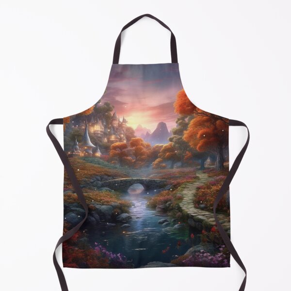 Artikelvorschau, Fantasy-Kunst: Dorf im Zauberwald entworfen und verkauft von Luna-Art-Design.