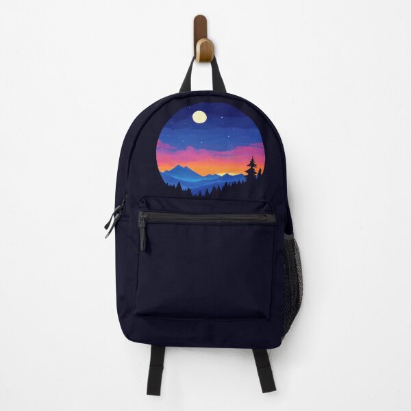 Item preview, Colorful Sunset pine forest landscape illustration  designed and sold by Yaragold.