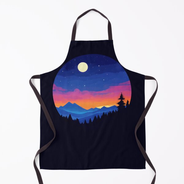 Item preview, Colorful Sunset pine forest landscape illustration  designed and sold by Yaragold.