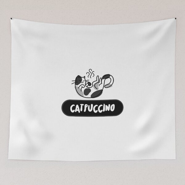 Item preview, Funny and Cute Catpuccino Kitten Coffee designed and sold by motivationalsw.