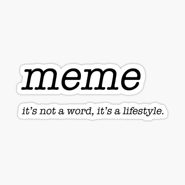 "Meme Definition" Sticker by fancyvoid Redbubble