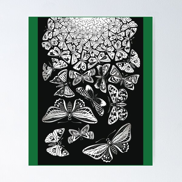 Item preview, M.C Escher - Butterflies Tessellation 	 designed and sold by oygenufi8.