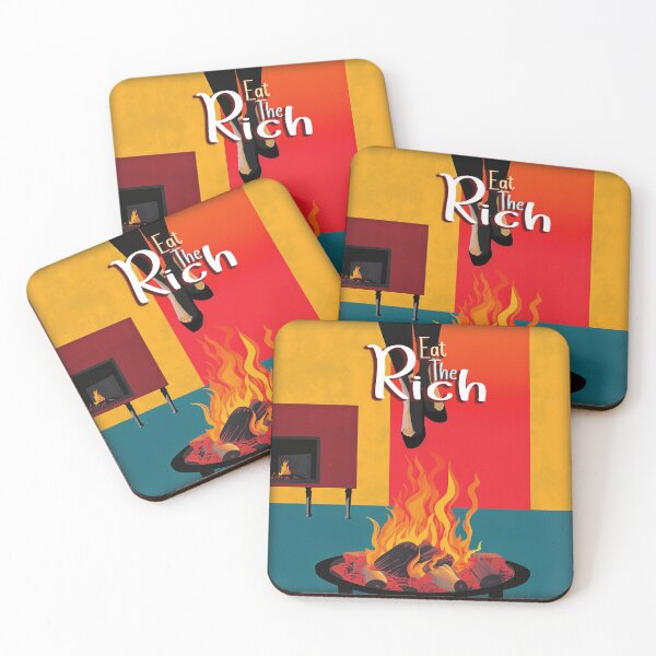Item preview, Eat The Rich - Beautiful bright pop art vintage design designed and sold by Bug & Brush.