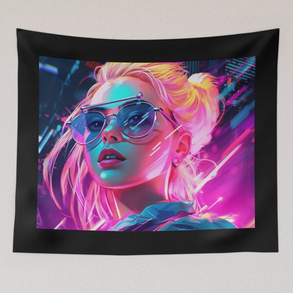 Item preview, Futuristic Cyberpunk Gamer Girl: Unleash Your Gaming Power with Style designed and sold by RIAiCreations.
