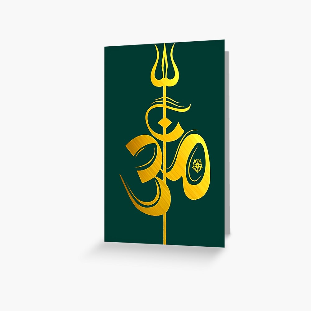Trishul with om graphic trendy vector design, trident tribal posters for  the wall • posters hindu, culture, weapon | myloview.com