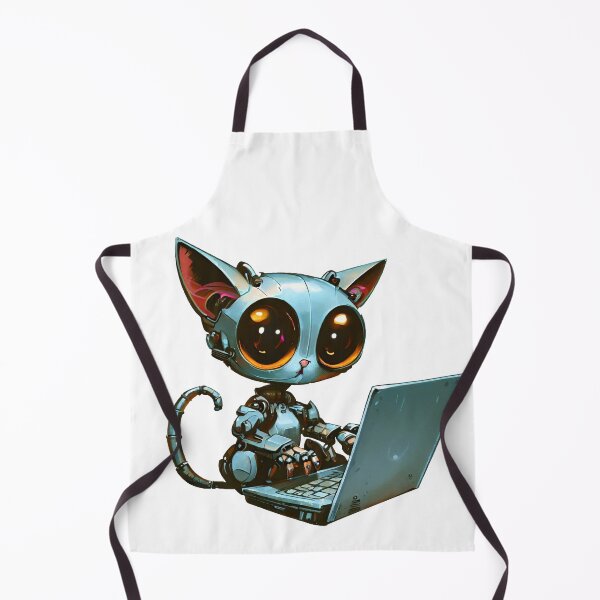 Item preview, Robo-Cat Using Laptop! designed and sold by kukamatsu.