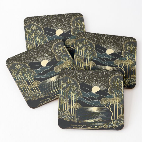 Item preview, Moon over Lake Como, vintage style designed and sold by SamJanner.