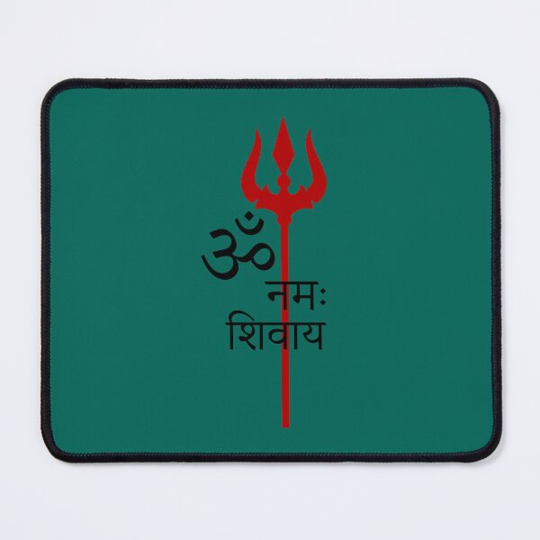 Item preview, Om namah shivay with tridenttrishul red _amp_ black Indian Spiritual designed and sold by ColergisShirt.