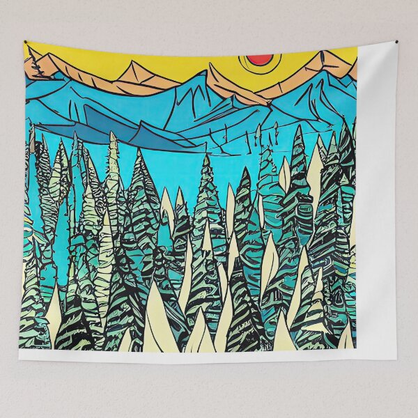 Item preview, Mountains Boho AI Art, Housewarming Gift designed and sold by casaai.