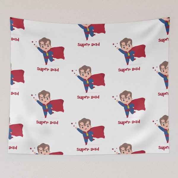 Item preview, Cartoon character, super dad cute fathers day international. Baseball ¾ Sleeve  designed and sold by tavern5.