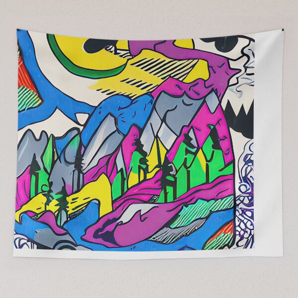 Item preview, Mountains Boho AI Art, Housewarming Gift designed and sold by casaai.