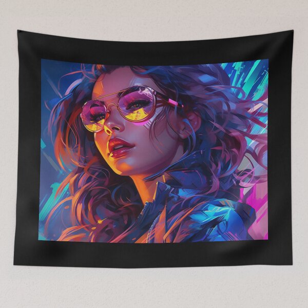 Item preview, Futuristic Cyberpunk Gamer Girl: Unleash Your Gaming Power with Style designed and sold by RIAiCreations.