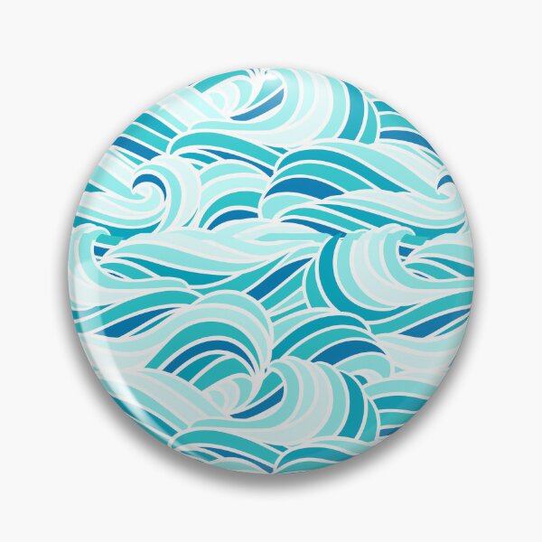 Item preview, Ocean beach summer wave retro vintage pattern designed and sold by MGuyerArt.