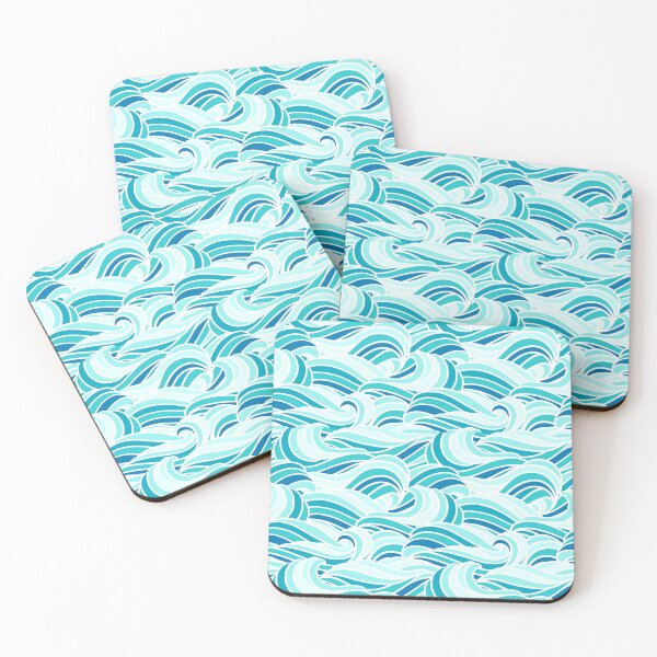 Item preview, Ocean beach summer wave retro vintage pattern designed and sold by MGuyerArt.