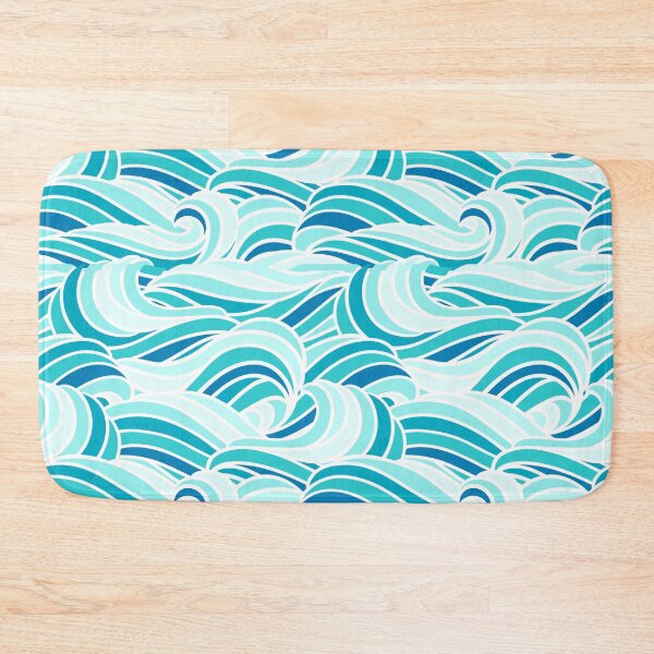 Item preview, Ocean beach summer wave retro vintage pattern designed and sold by MGuyerArt.