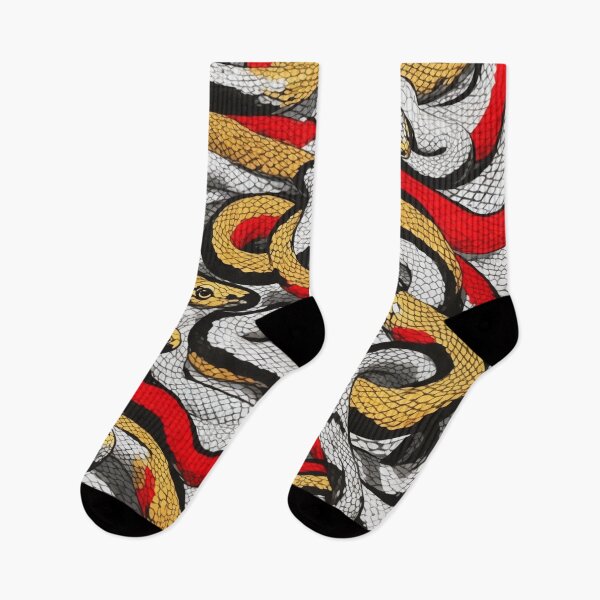 Item preview, Snakes Pattern Red Gold White  designed and sold by ChefTonyArt.