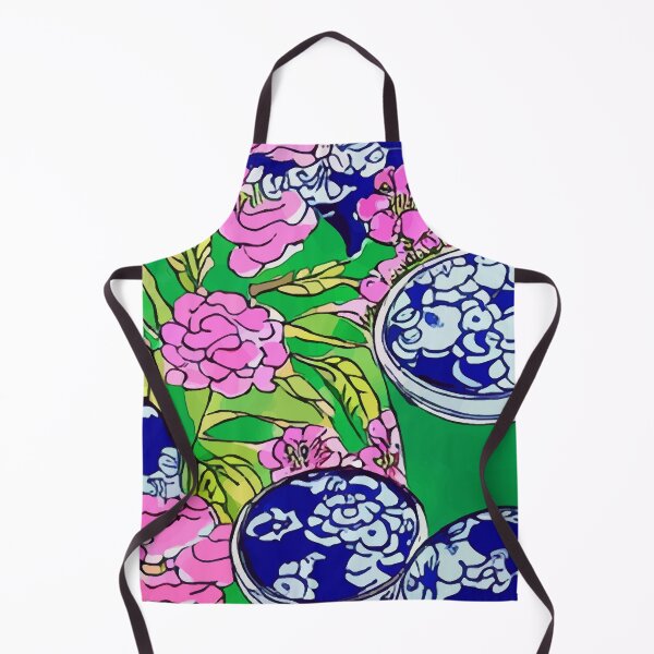 Item preview, Abstract chinoiserie with Ming jars designed and sold by SophieClimaArt.