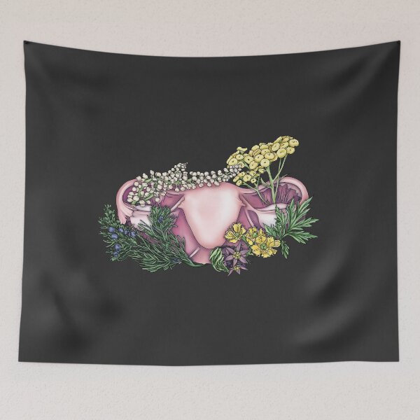 Item preview, Uterus anatomy with very special flowers and plants designed and sold by lizs-lemons.