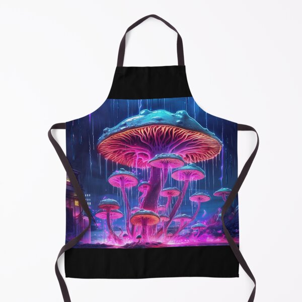 Item preview, Neon Fantasy Mushroom Art: Cyberpunk Fusion of Nature and Futuristic Vibes designed and sold by RIAiCreations.
