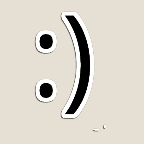 Old school smiley face, sideways smily face, original text smile