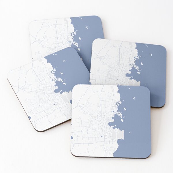 Item preview, Exquisite City Map of Doha Qatar designed and sold by LoinneSio.