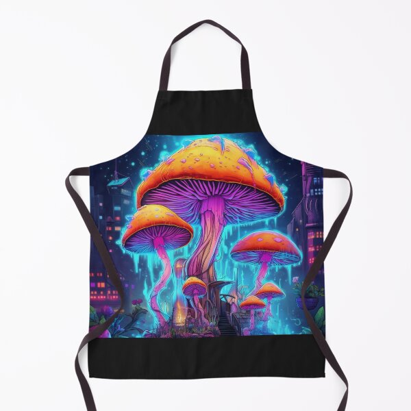Item preview, Neon Fantasy Mushroom Art: Cyberpunk Fusion of Nature and Futuristic Vibes designed and sold by RIAiCreations.