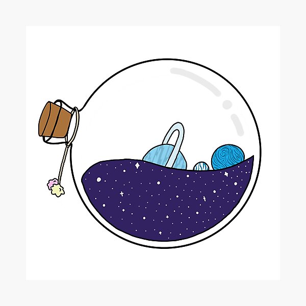 Item preview, Bottle full of stars and planets designed and sold by rosyginger.