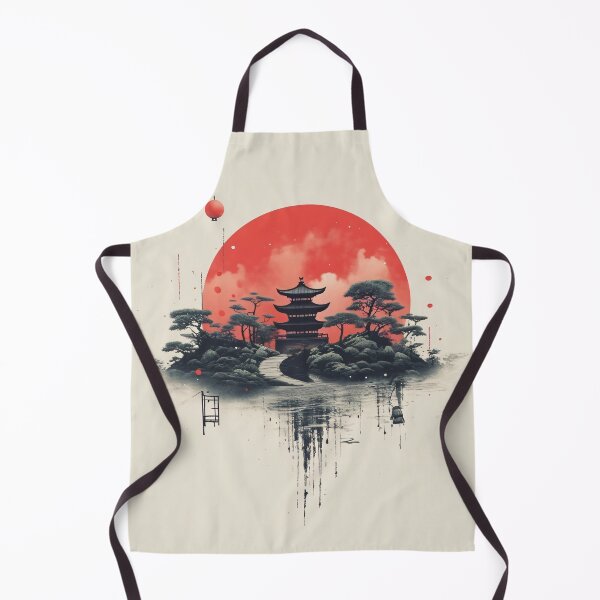 Item preview, Vintage Minimalistic Abstract Japanese Wall Art | Oriental Zen Gardenscapes designed and sold by Bored Elon.
