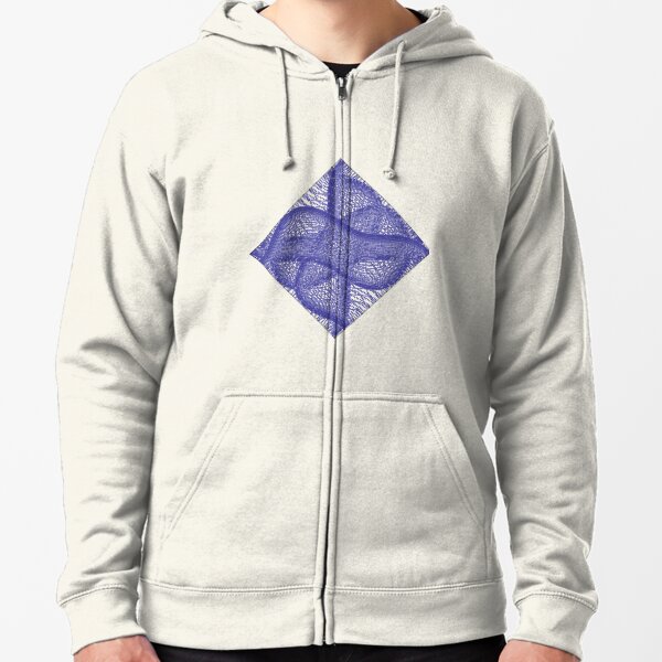 pattern, design, tracery, weave Zipped Hoodie