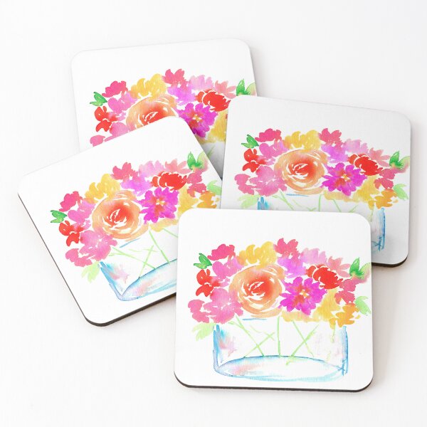 Item preview, Spring flowers in a vase watercolor painting designed and sold by AnissaF.