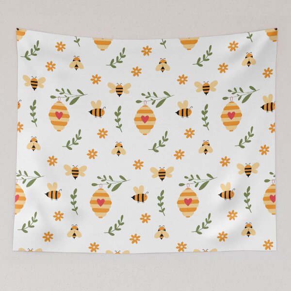 Item preview, Vintage Bees Pattern designed and sold by ChibiCollectors.