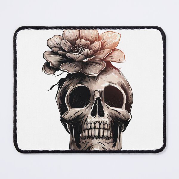 Item preview, skull with flower designed and sold by miguel-ozz.