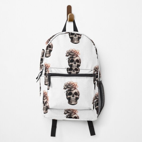 Item preview, skull with flower designed and sold by miguel-ozz.