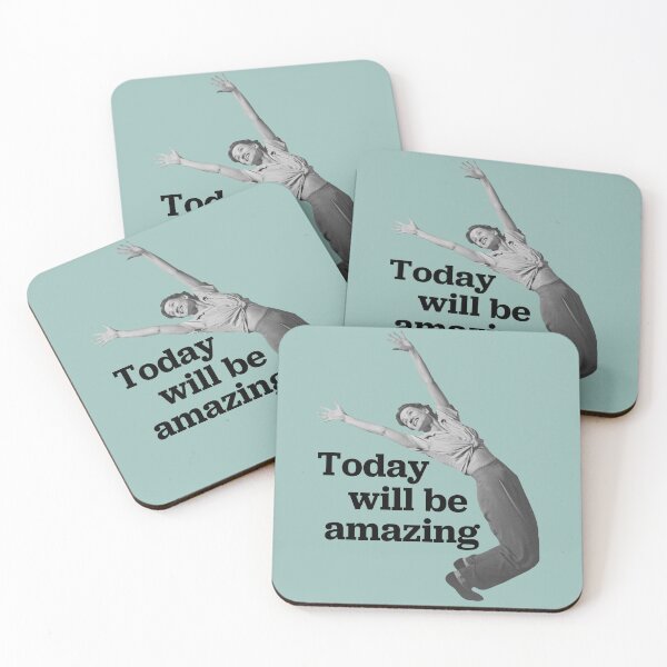 Item preview, Today will be amazing sticker - funny, humor, affirmation, fun, vintage designed and sold by greencatdzine.