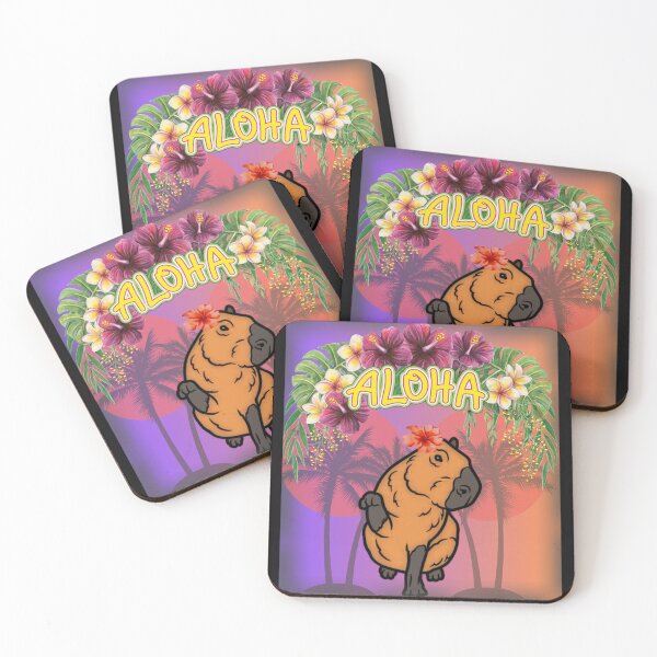 Item preview, Aloha Capybara - Exotic Vibes and Floral Delights designed and sold by NewtBoo.