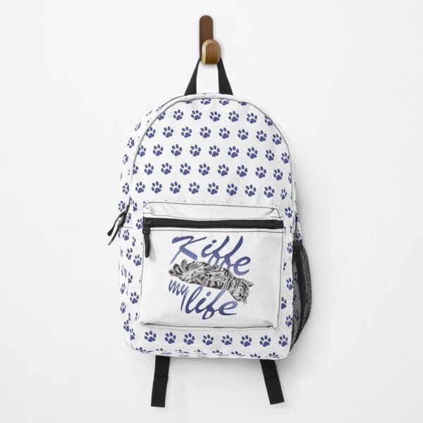 Item preview, Sleeping kitten, Kiffe my life 2 - graphite version, blue text designed and sold by SylvieG18.