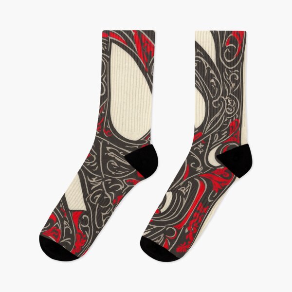 Item preview, Scrollwork Black Red White  designed and sold by ChefTonyArt.